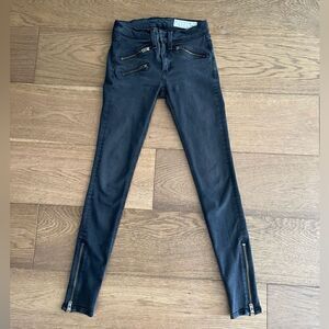 Women’s Rag & Bone Zipper ‘Washed Black’ Jeans size 24.  Great condition!